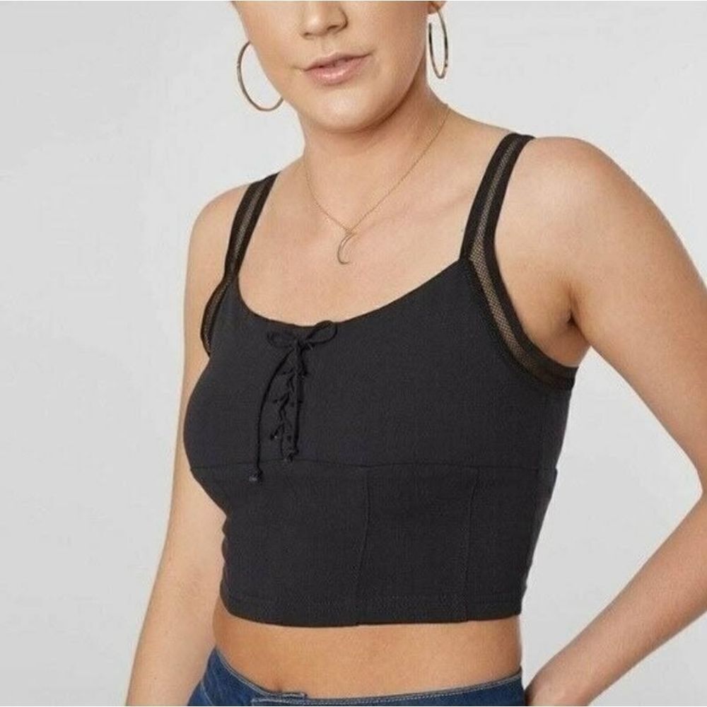 FREE People She's Fancy Brami Black Top NWT Medium - Picture 9 of 10